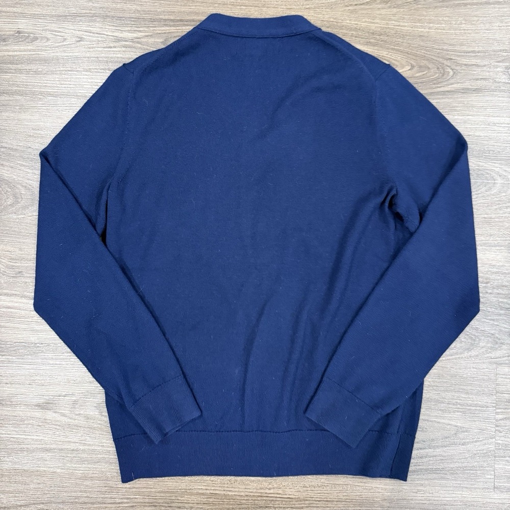 Banana Republic Sweater Small Blue Extra Fine Italian Merino Wool Cardigan - Picture 3 of 8